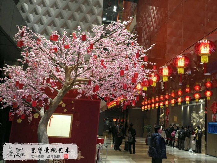 仿真桃花树造景